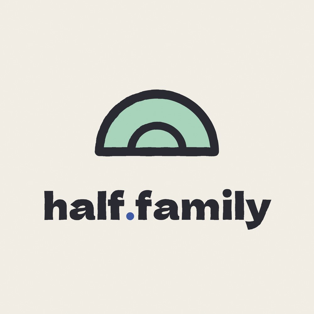 half.family logo, stacked